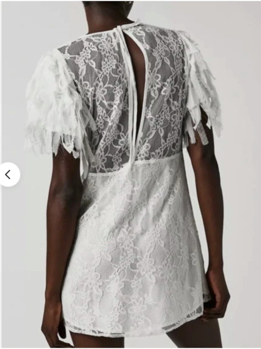Free People Songbird Mini Dress White Large - Picture 2 of 10